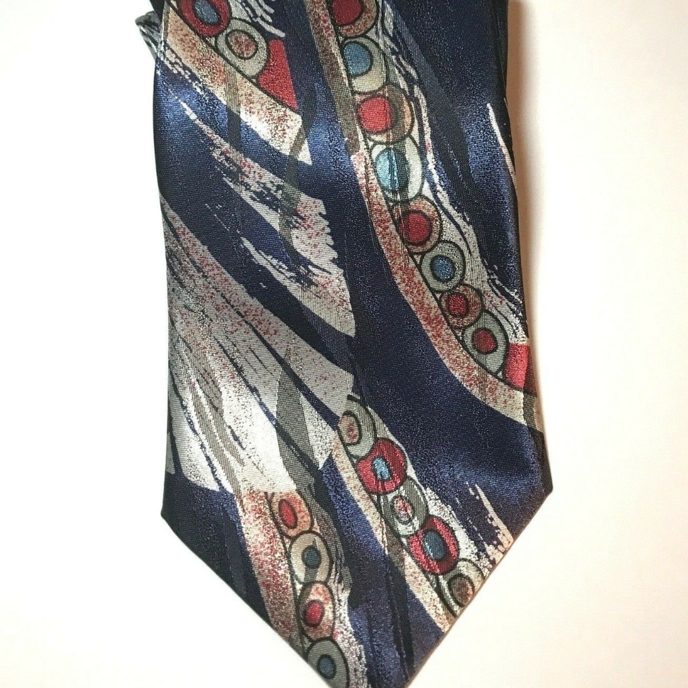 Johnny Carson Vtg Abstract Print‎ mens Neck Tie